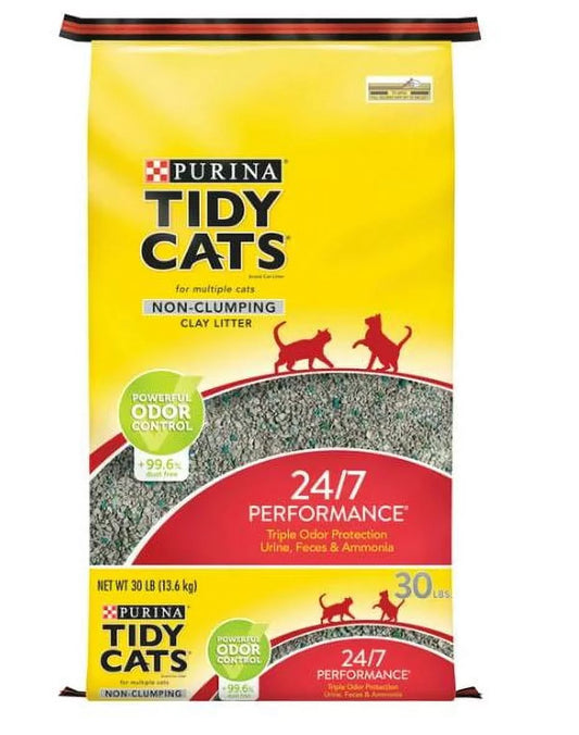 Tidy Cats Non Clumping Cat Litter, 24/7 Performance Multi Cat Litter, 30 Lb. Bag