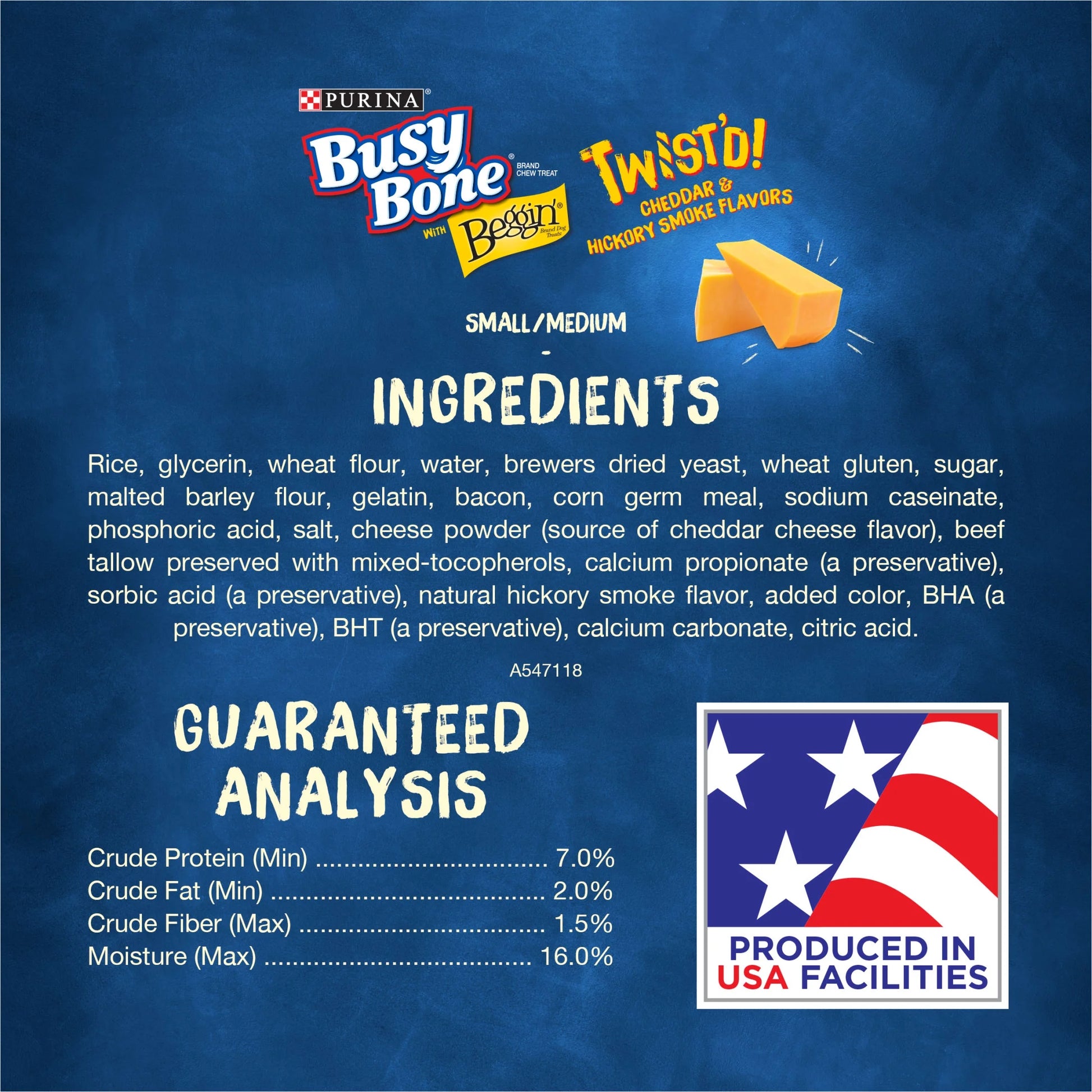 Purina  with Beggin' Twist'D Small & Medium Dog Treats with Cheddar, 36 Oz Pouch (10 Count)