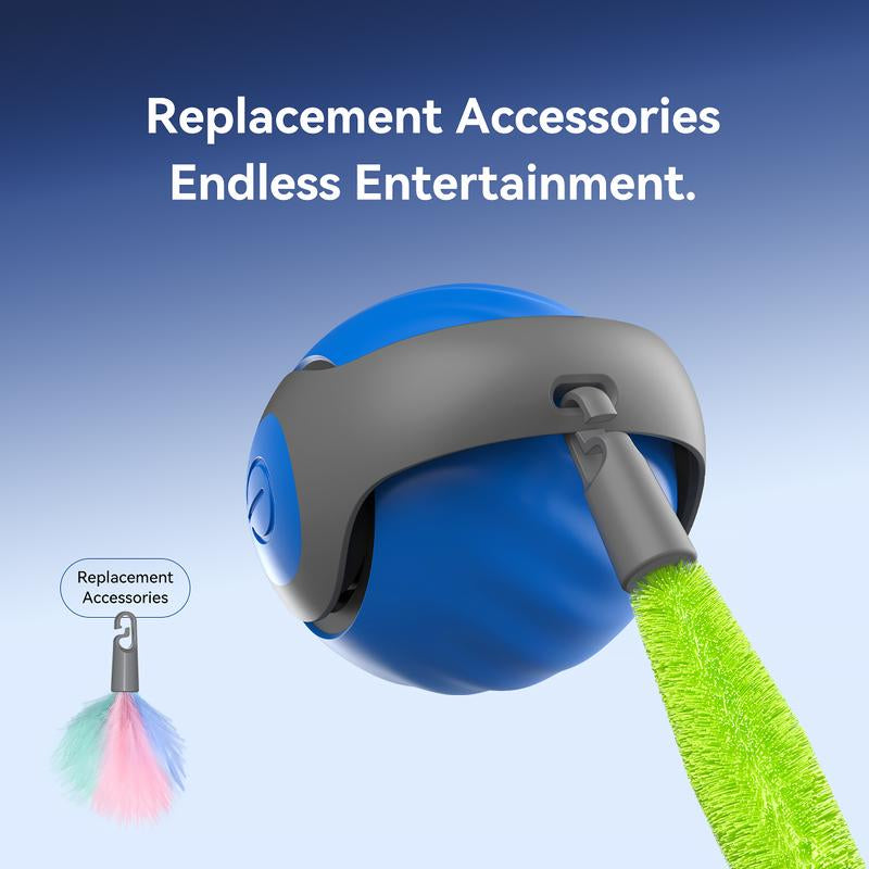 [A] Electric Rolling Toy Ball for Pets,New Year Gift -Self Rotating Fun for Cats, USB Rechargeable Cat Toy, TPR Soft Gel, Safe Chew Material, Interactive Cat Toys Interactive Bouncing Ball Cat Scratch Toy Keep Dog Gravity Ball