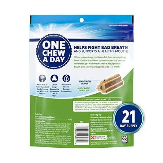 Activfresh Small & Medium Dog Treats with Chicken Chews, 15.5 Oz Pouch (21 Count)