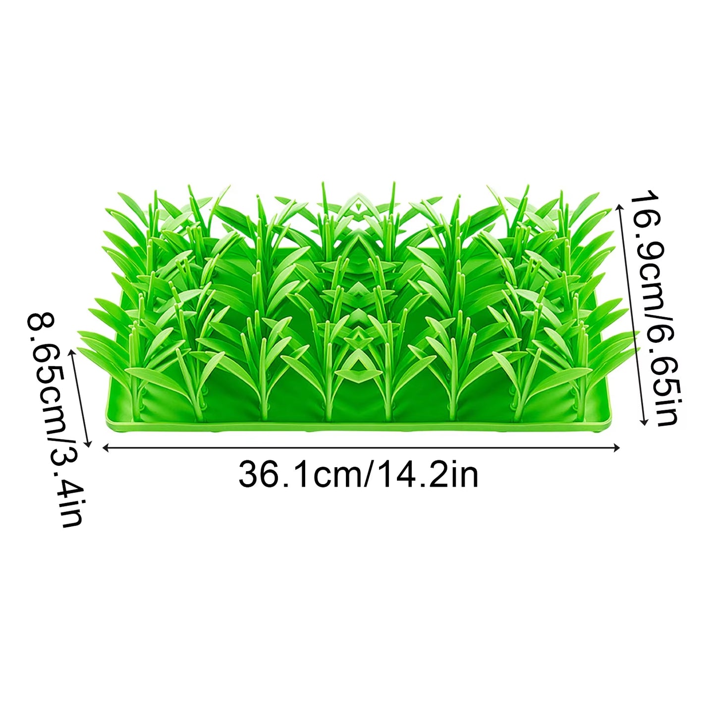 Meadow Design Pet Slow Feeding Mat Creative Grass Design Licking Mat Cat and Dog Eating Non-Slip Slow Feeding Mat
