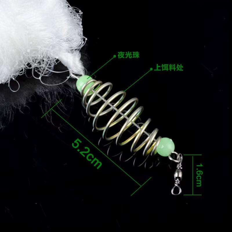 New Design Copper Spring Shoal Fishing Net Netting Luminous Beads Swivel Fishing Lure Fishing Hooks Fishing Tackle