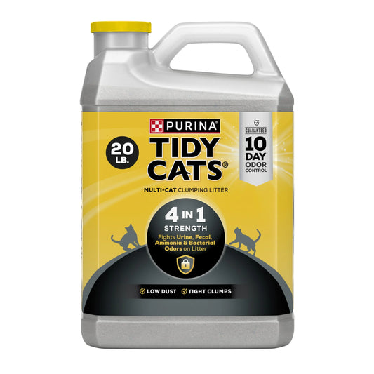 Purina  4-In-1 Clumping Cat Litter, Odor Control, Low Dust, 20 Lb. Jug