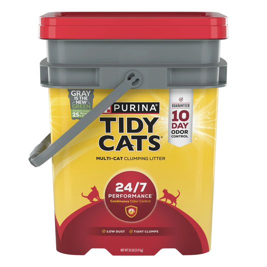 Purina  24/7 Clumping Cat Litter, Low Dust, Deodorizing, 35 Lb. Pail