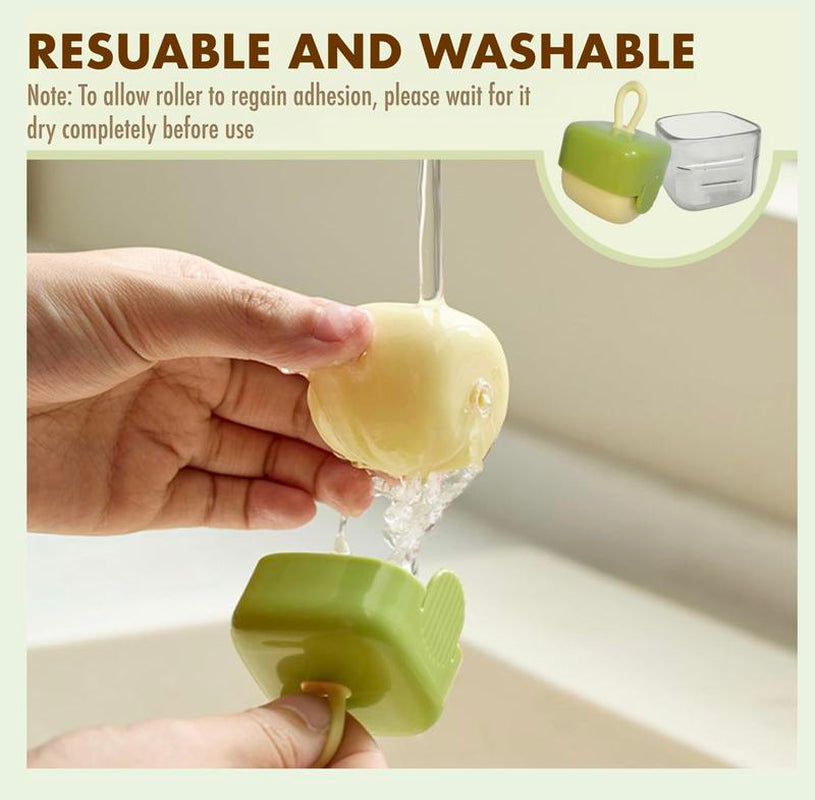 Buy 1 Get 1 Free [BOGO] - Mini Lint Roller - Reusable Portable Washable Sticky Lint Roller for Pet Hair Removal, Travel Size, Dust Proof Cleaning Tool