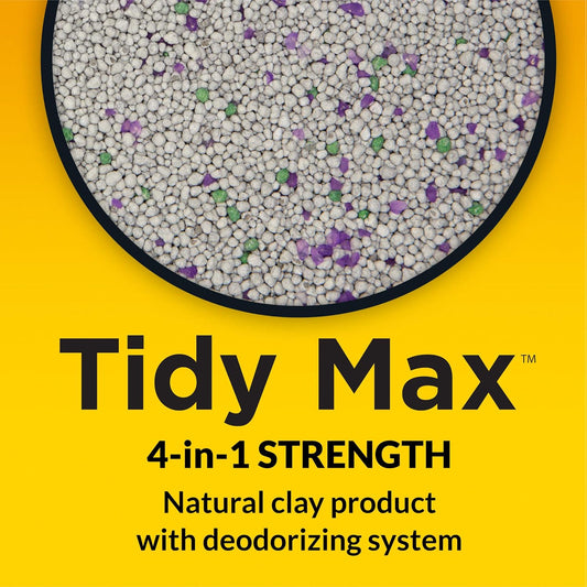 Purina  Clumping Cat Litter, Tidy Max 4 in 1 Strength Multi Cat Litter - 38 Lb. Box