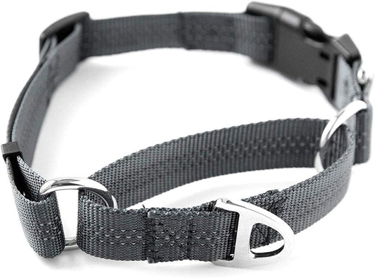 Martingale Nylon Training Collar. Our Trainer Approved Limited Slip Collar. Modified Cinch for Controlled Force for Optimal Training. Reflective Stitching to Keep Your Dog Safe
