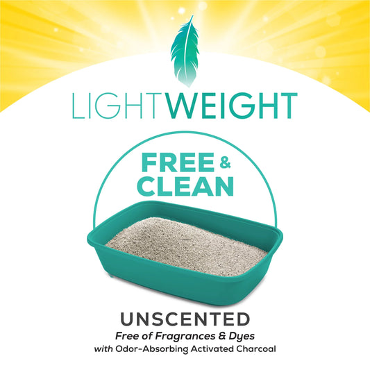 Purina  Lightweight Clumping Cat Litter, Unscented, Low Dust, Odor Control, 17 Lb Pail
