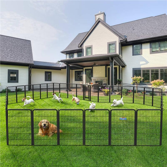 【Mom'S Gift】Yaheetech Dog Playpen 6/8/12/16 Panels Metal Pet Playpen, Outdoor Indoor Dog Exercise Barrier Fence, 25/32/40/47 Inch