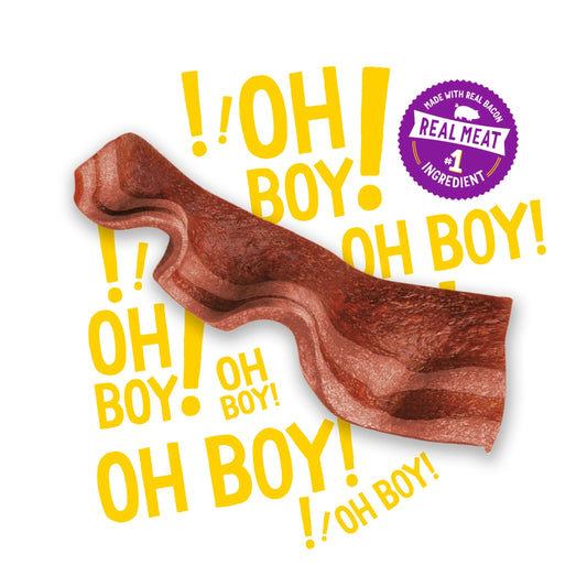 Purina  Strips Dog Treats with Real Bacon & Pizza Flavors Tender Chews, 40 Oz Pouch