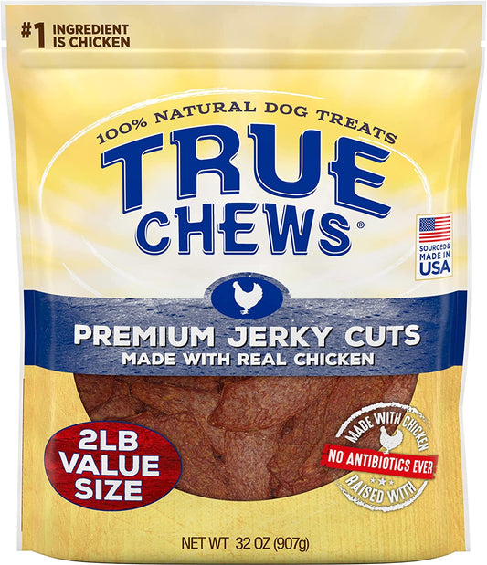True Chews Premium Jerky Cuts Natural Dog Treats, Chicken 32 Oz Bag