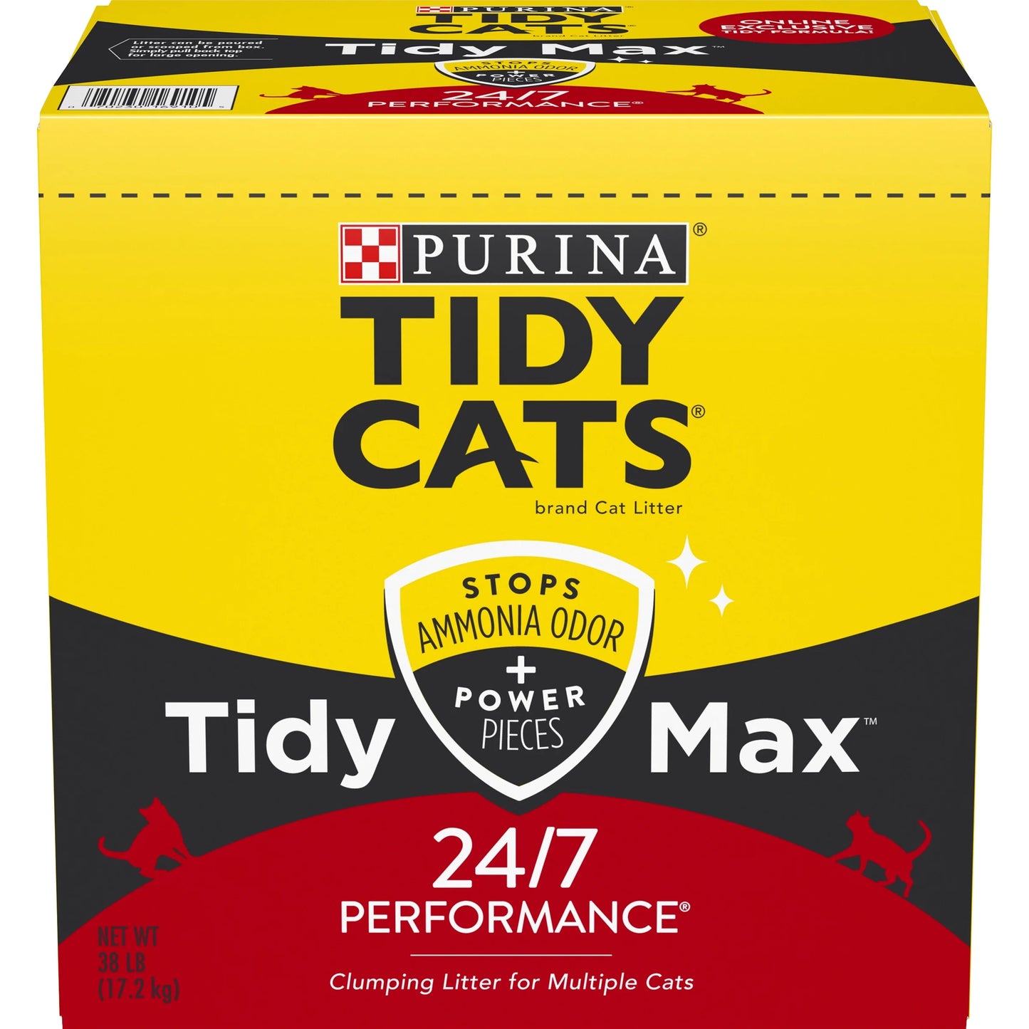 Purina Tidy Cats  Clumping Cat Litter, Odor Control 24/7, 38 Lb. Box