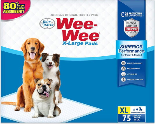 100524768 75-Count Wee-Wee Dog Training Pads, X-Large