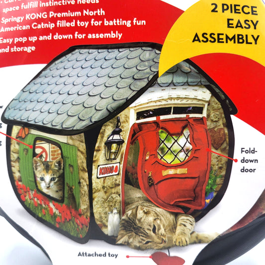Kong Play Spaces Bungalow with Catnip Cat Kitten Toy