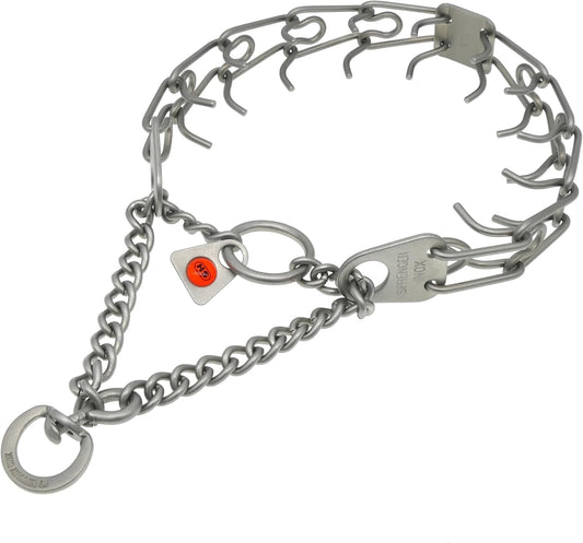 Matte Stainless Steel Scratch Resistant Dog Collar with Swivel D-Ring Training Collar for Small Dogs Made in Germany (16In X 2.25Mm (Neck Size up to 13 In) | Matte)