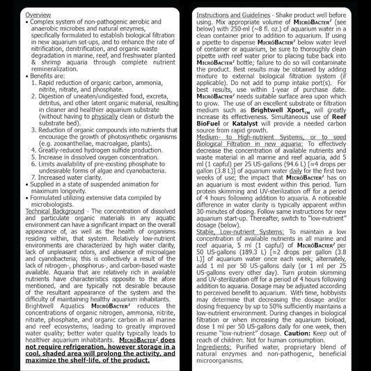 Microbacter7 Complete Bioculture for Fish Tank or Aquarium - Populates Biological Filter Media for Saltwater and Freshwater Fish - Aquarium Water Treatments, 8.45 Fl Oz