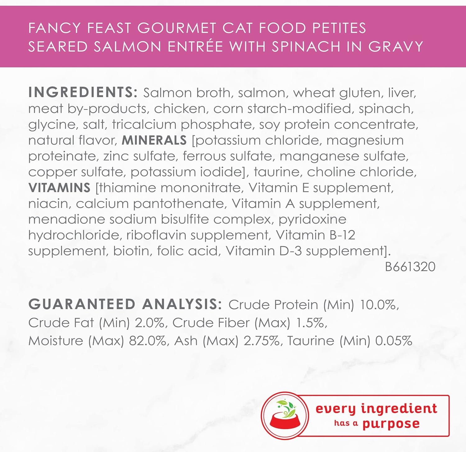 Purina Fancy Feast Gourmet Gravy Wet Cat Food, Petites Seared Salmon with Spinac