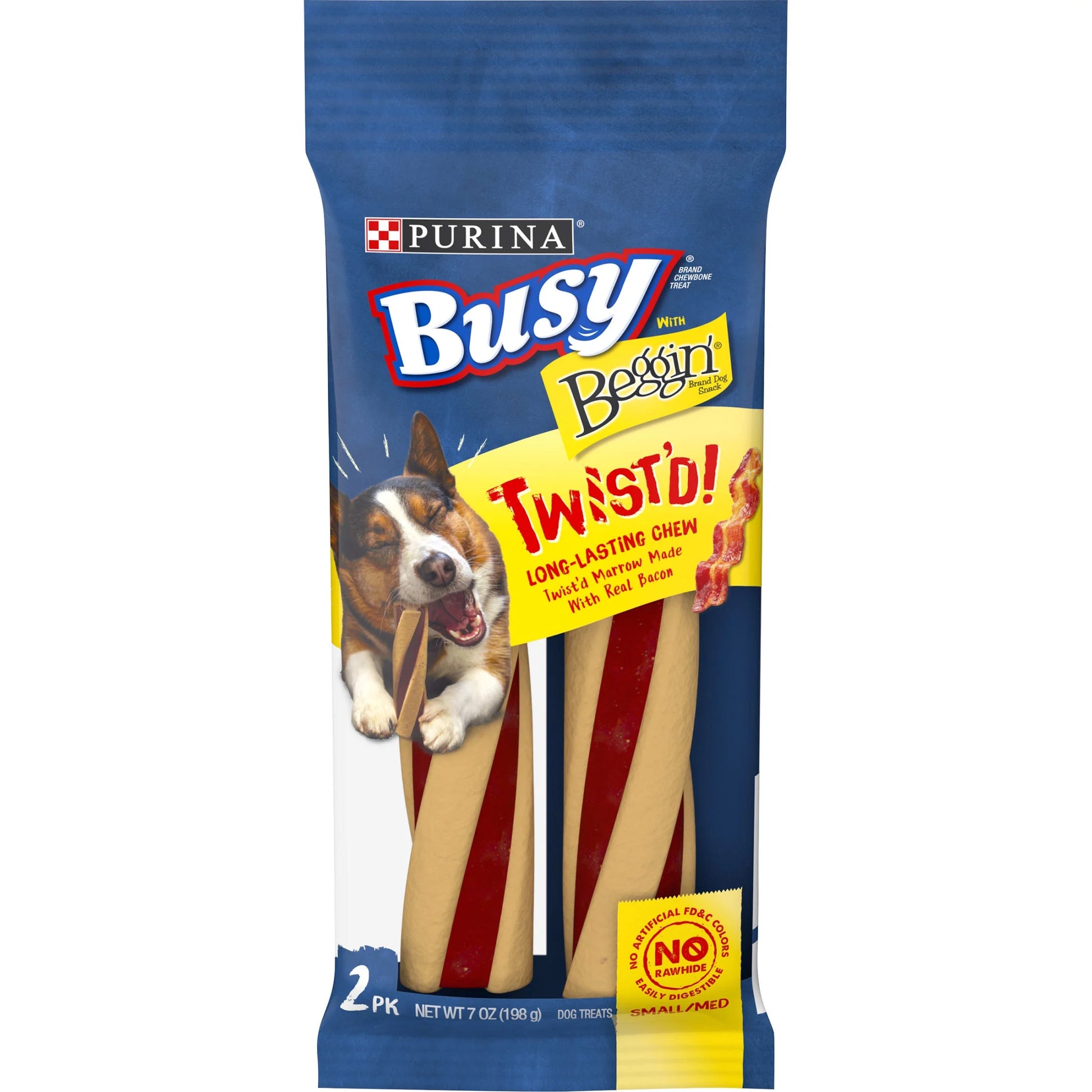 Purina  with Beggin' Twist'D Small & Medium Dog Treats with Real Bacon, 7 Oz Pouch (2 Count)