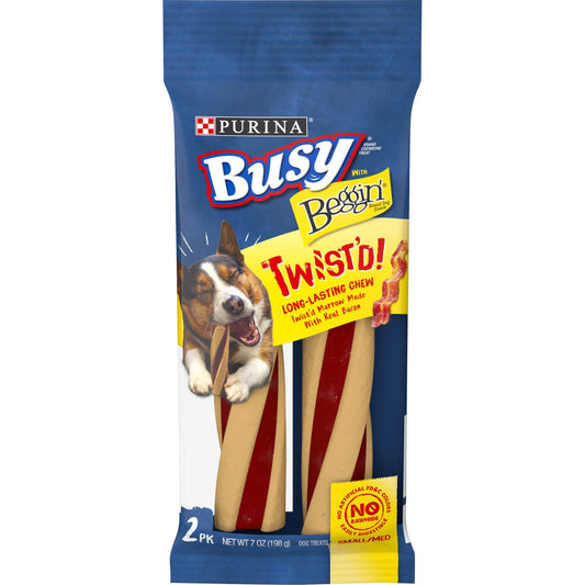 Purina  with Beggin' Twist'D Small & Medium Dog Treats with Real Bacon, 7 Oz Pouch (2 Count)