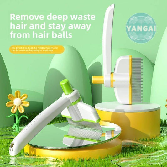 Cat and Dog Comb, Knot Removal and Floating Hair Removal Tool, Pet Self-Cleaning Comb, Long Hair Massage, Knotting and Hair Removal Special
