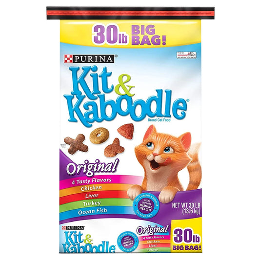 PACK of 2 -  Kit & Kaboodle Original Cat Food 30 Lb. Bag