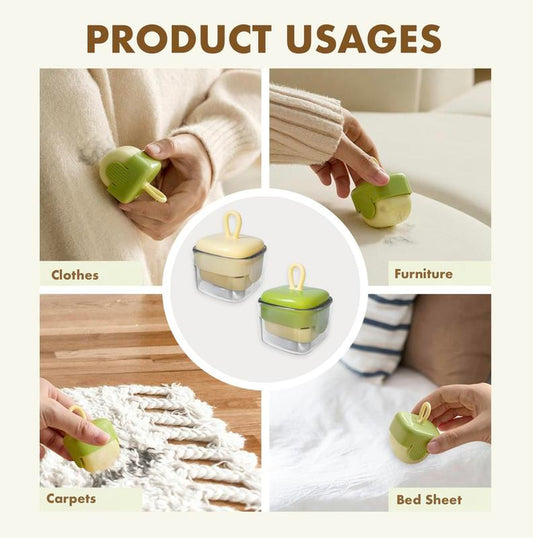Buy 1 Get 1 Free [BOGO] - Mini Lint Roller - Reusable Portable Washable Sticky Lint Roller for Pet Hair Removal, Travel Size, Dust Proof Cleaning Tool