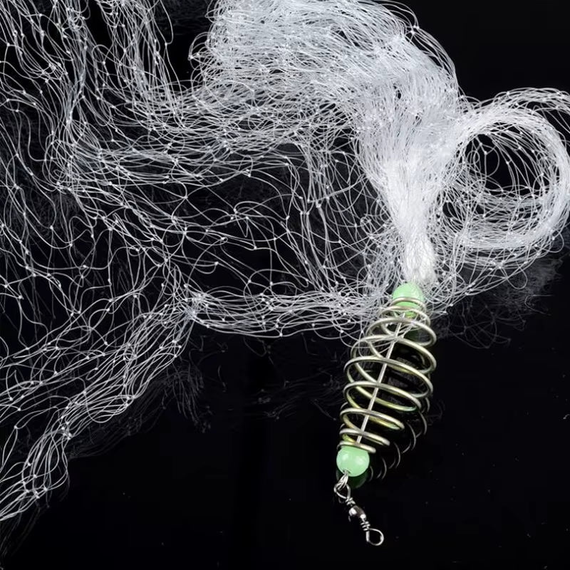 New Design Copper Spring Shoal Fishing Net Netting Luminous Beads Swivel Fishing Lure Fishing Hooks Fishing Tackle