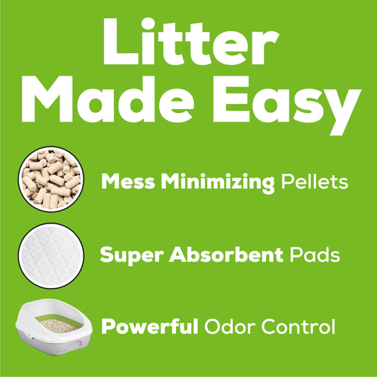 Purina  Breeze Cat Litter Box Starter Kit XL, Absorbent Pads, & Pellets, Low Dust, 1 Kit