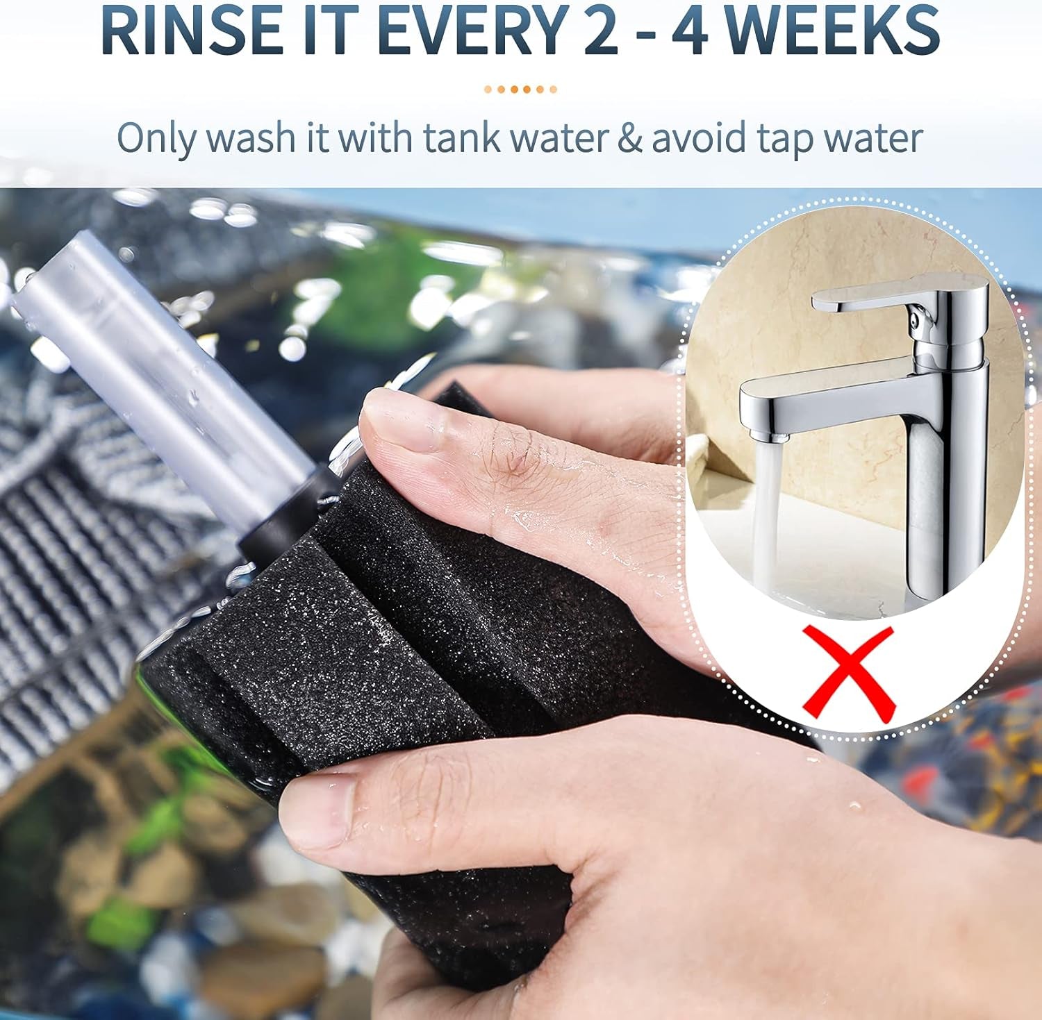 Large Aquarium Bio Sponge Filter Quiet Betta Fry Shrimp and Small Fish Foam Filter for Fish Tank up to 50 Gallon